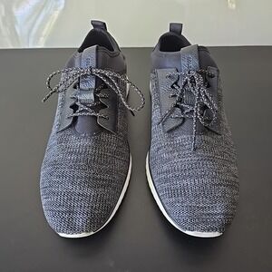 Cole Haan Grand Motion Sneaker Mens 13M Gray Black Knit Leather Lace Up C30654